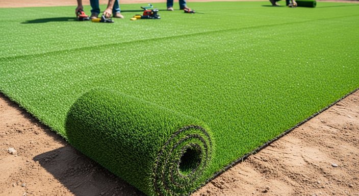 instalar cesped artificial en tierra